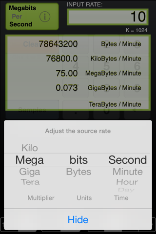 Data Rate Chart screenshot 2