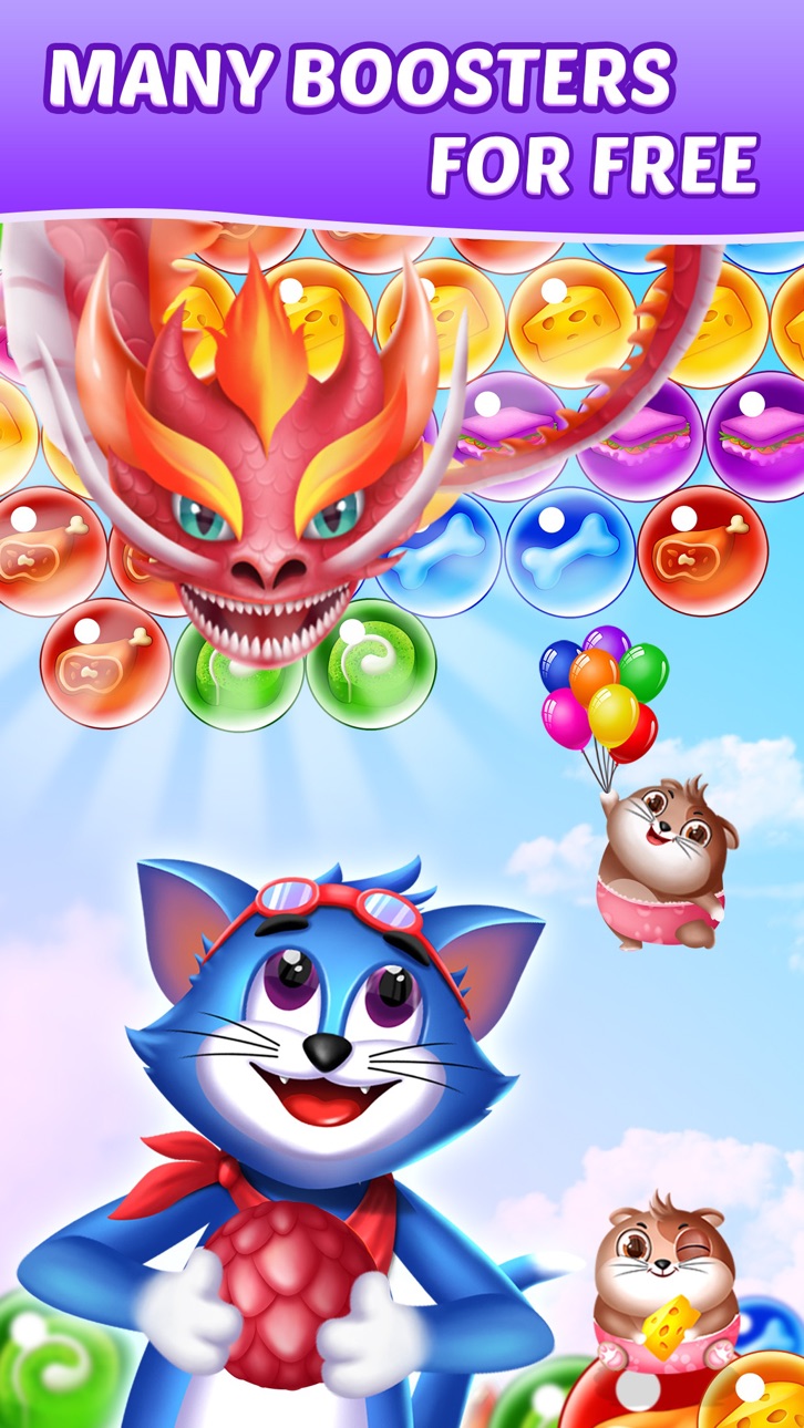 Tomcat Pop: Bubble Shooter Hack screenshot 2 - iOS game interface