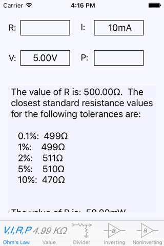 Standard Values screenshot 4