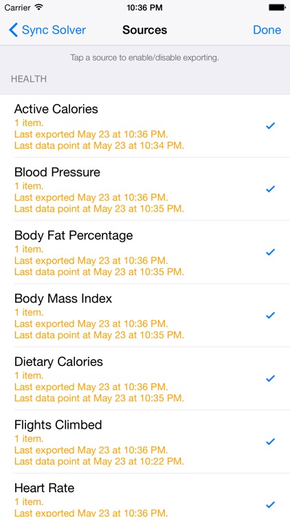 Sync Solver - Health to CSV