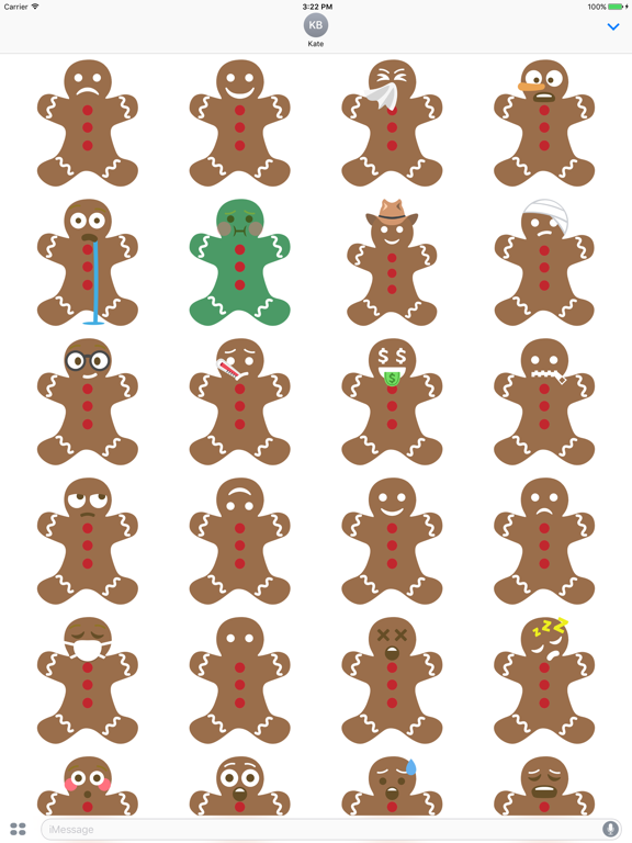 Screenshot #6 pour Gingerbread Man Stickers!