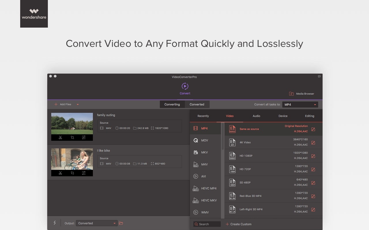 Screenshot do app VideoConverterPro