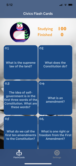 US Citizenship 100 Questions