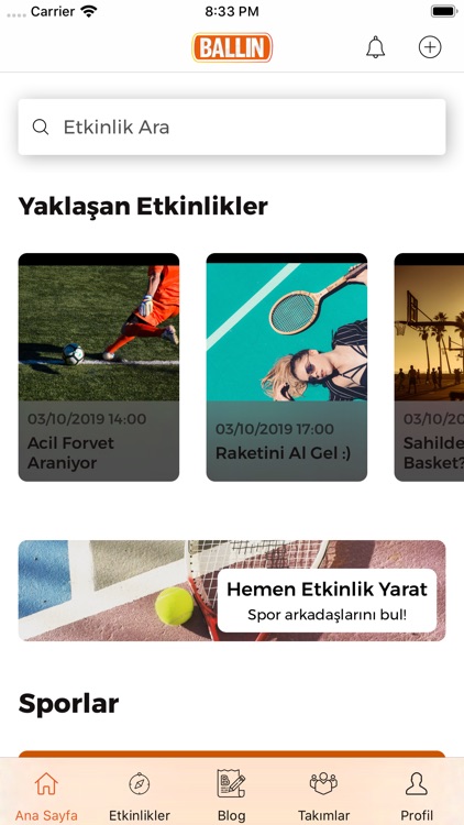 BALLIN Spor Arkadaşını Bul