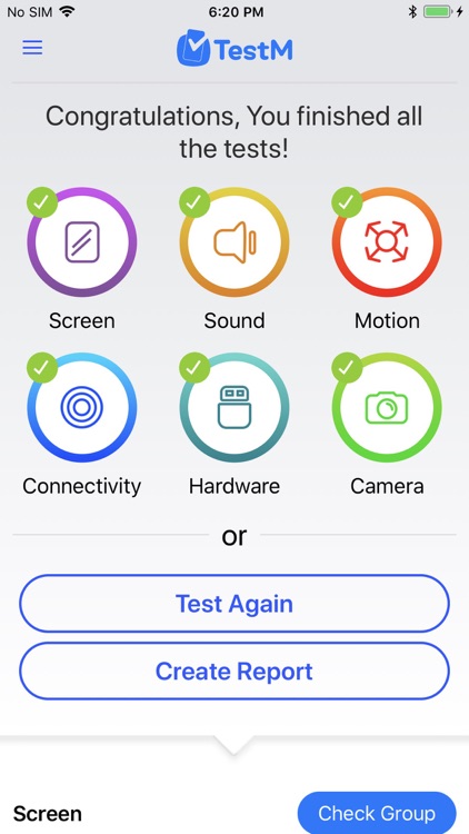 TestM - Check phone & Report screenshot-0