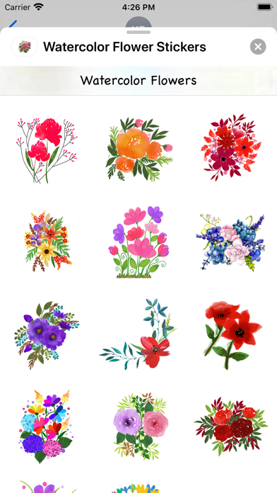 Watercolor Flower Stickers Screenshot