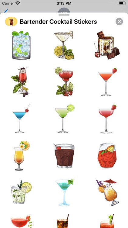 Bartender Cocktail Stickers