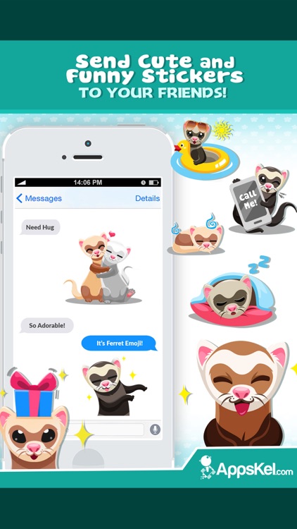 Ferret Pet Emojis Stickers App screenshot-3