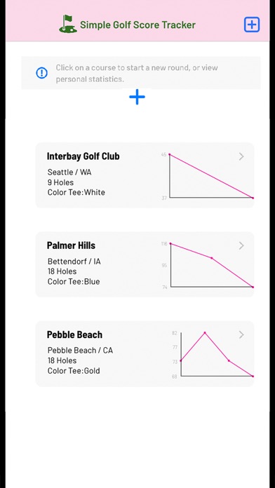 Simple Golf Score Tracker screenshot 2
