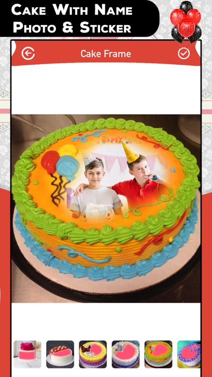 Cake With Name Photo & Sticker