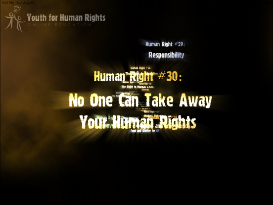 Youth for Human Rights Online Education screenshot