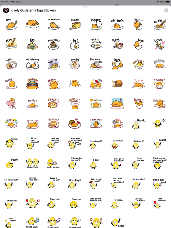 Screenshot #5 pour Lovely Gudetama Egg Stickers