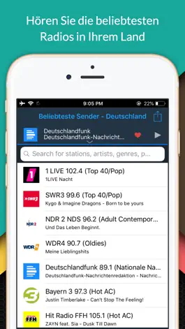 Game screenshot oiRadio Deutschland-Live radio apk