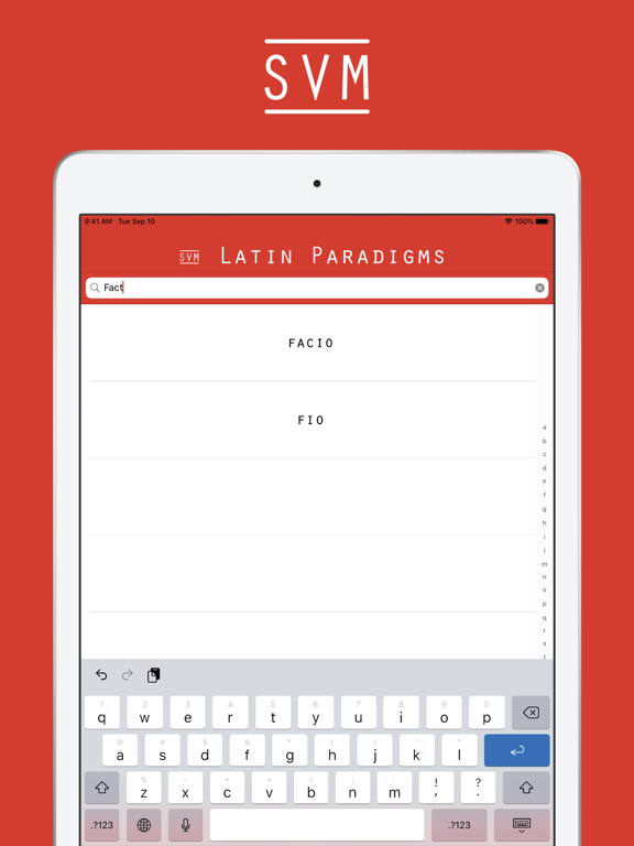 Latin Paradigms screenshot 2