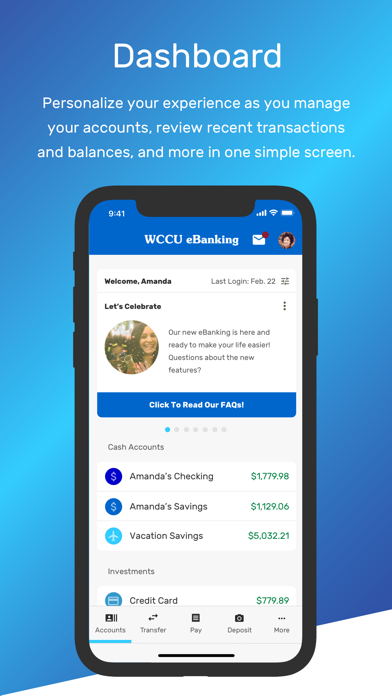 WCCU eBanking screenshot 2