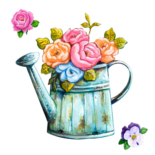 Watercolor Gardening Sticker by Himanshu Yadav