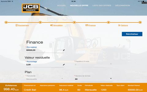 JCB MyQuote screenshot 3