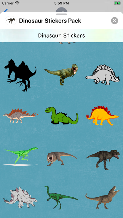 Dinosaur Stickers Pack Screenshot