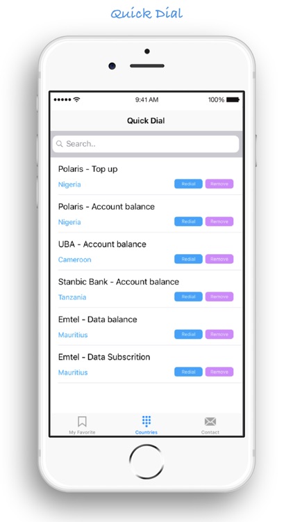 Quick Dial App