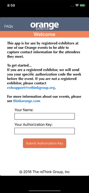 Orange Exhibitor