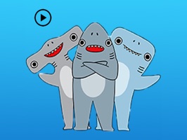Animated Shark Man Bro Sticker