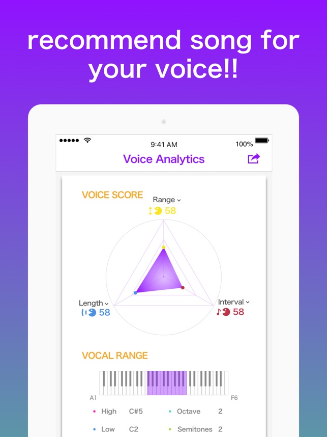 カラオケ 診断 あなたの音域に合った 曲や 相性を 測定 On The App Store
