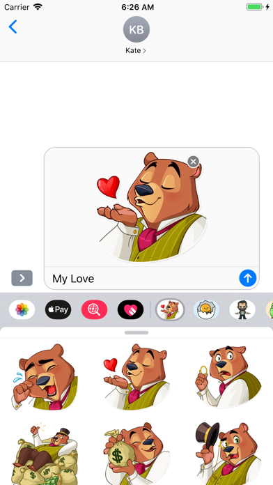 Todd Bear Moods For iMessages screenshot 2