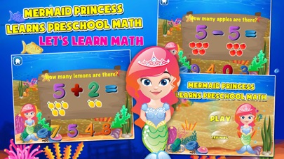 How to cancel & delete Mermaid Princess Preschool Adventure: Basic Addition, Subtraction, Missing Number and More Math Adventures from iphone & ipad 1