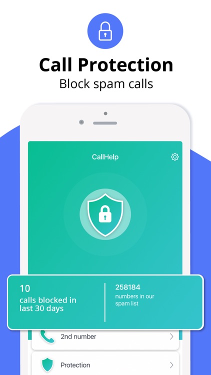 CallHelp 2nd number, stop scam