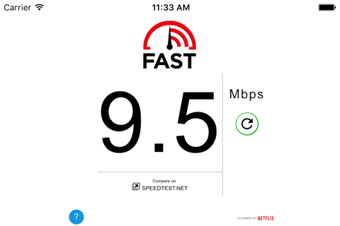 FAST Speed Test - náhled