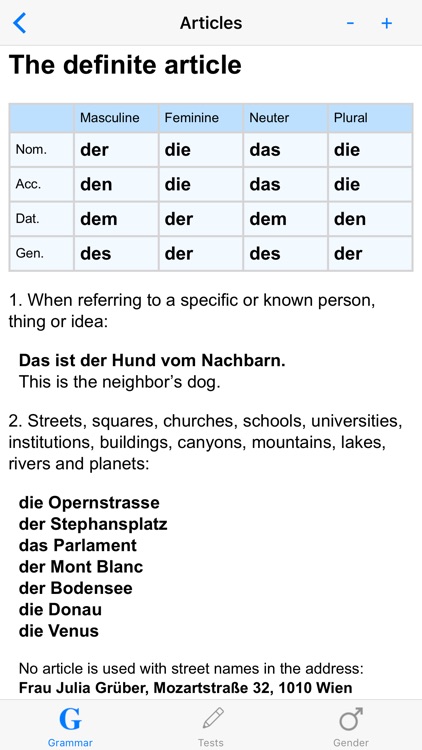 German Grammar with Tests