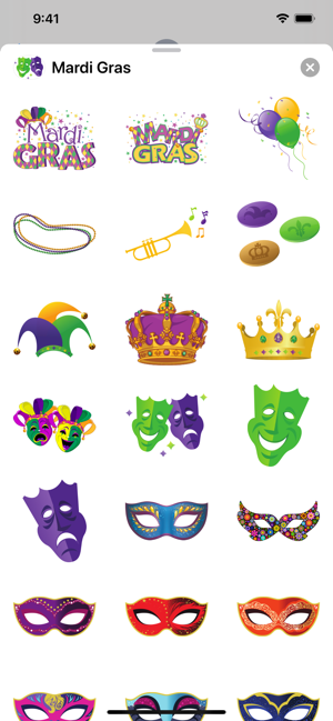 Mardi Gras Stickers