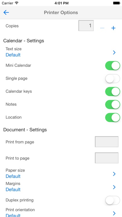 CalPrint for iPhone