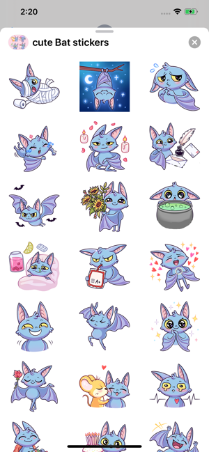 Cute Bat stickers(圖2)-速報App