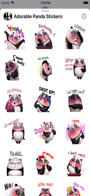 Adorable Panda Stickers(圖8)-速報App