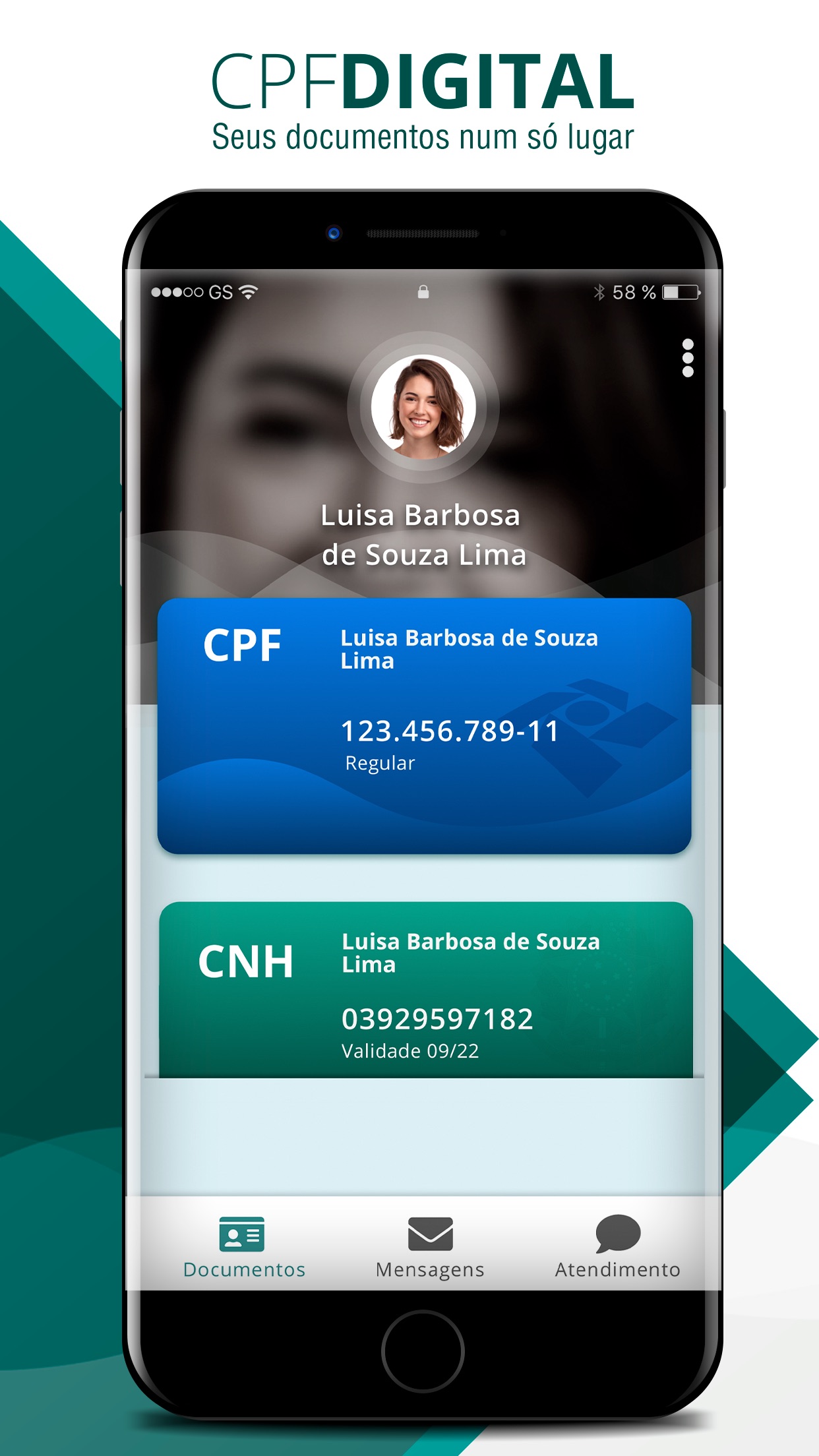 Screenshot do app CPF Digital
