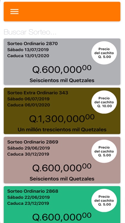 Lista Sorteo