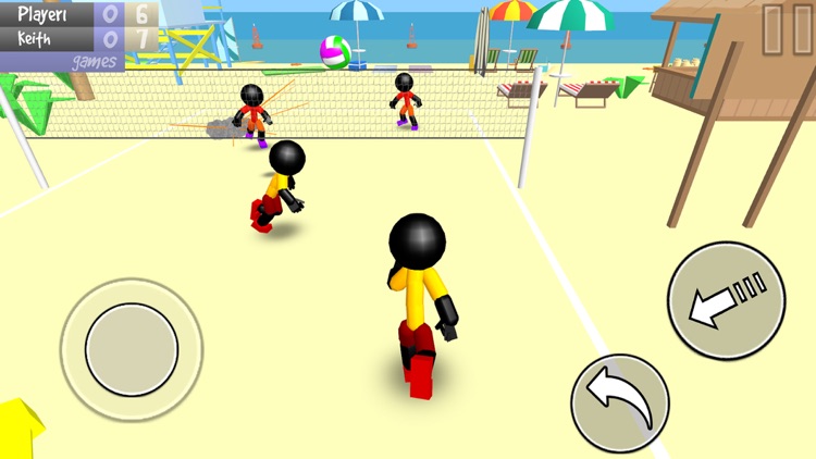 Stickman Beach Volleyball