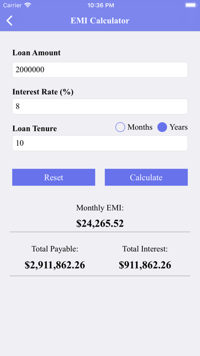 EMI Calculator & Loan Planner screenshot 2