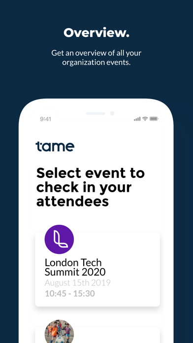 Tame check-in App screenshot 2