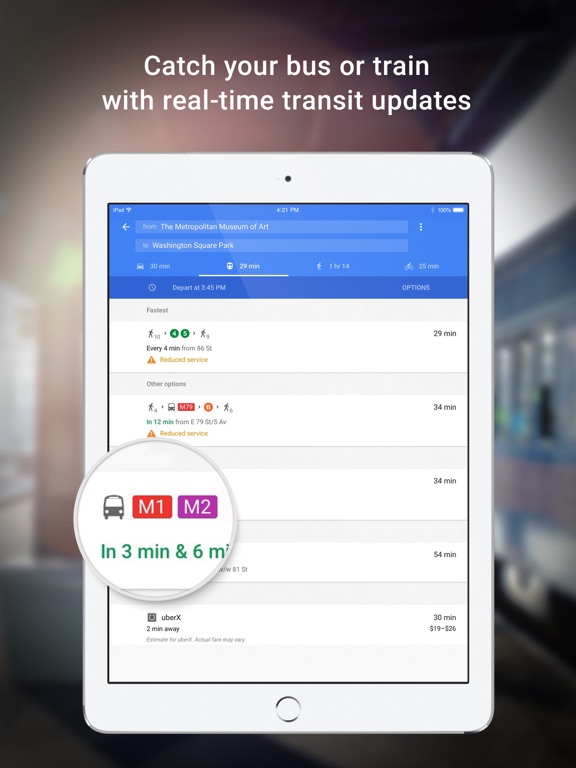 iPad Image of Google Maps - Transit & Food