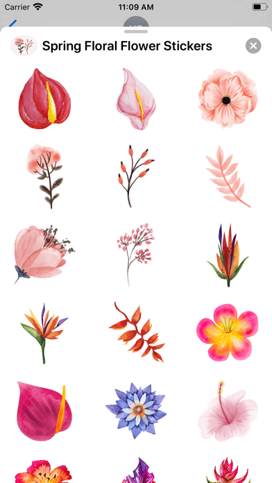 Spring Floral Flower Stickers screenshot 2