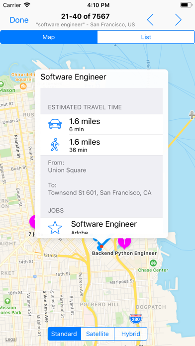 Jobs on map - easy job search screenshot 3