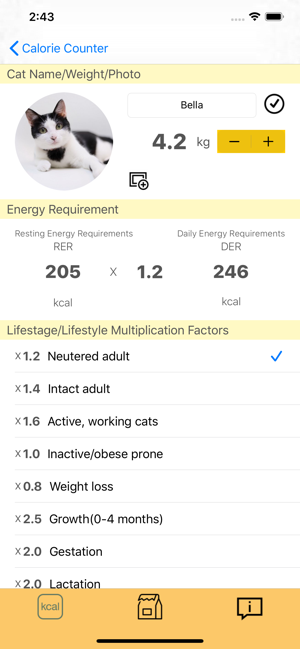 Cat Calorie Counter(圖2)-速報App