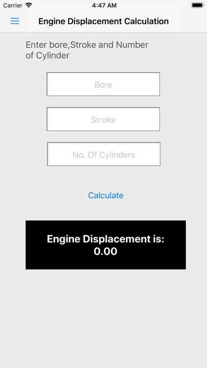 Engine Displacement Cal