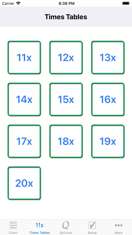 Multiplication Times Tables II