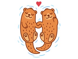 Lovely Otter Friends