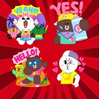 Brown  Cony Party time Sticker apk