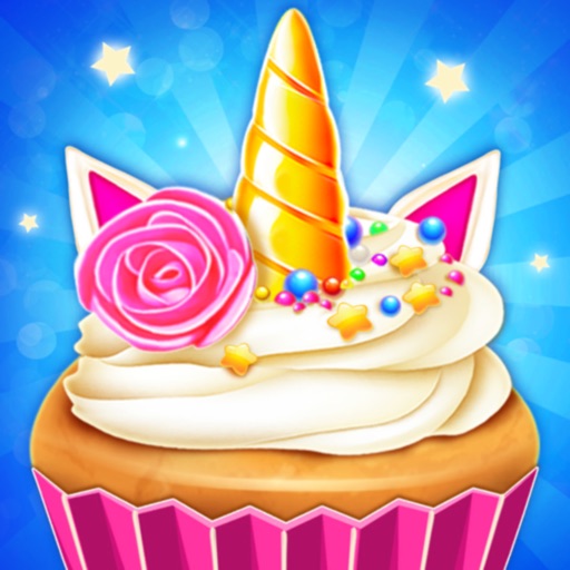 Unicorn Cupcake Bakery Game Icon
