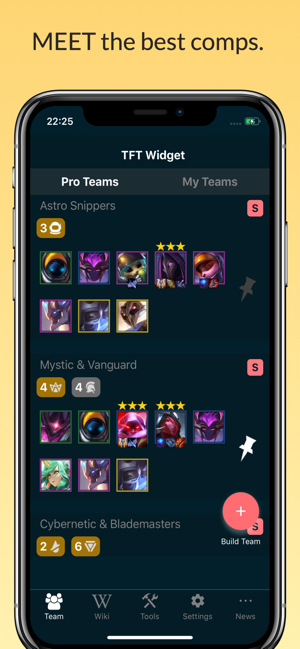 TFT Widget: Teamfight Tactics